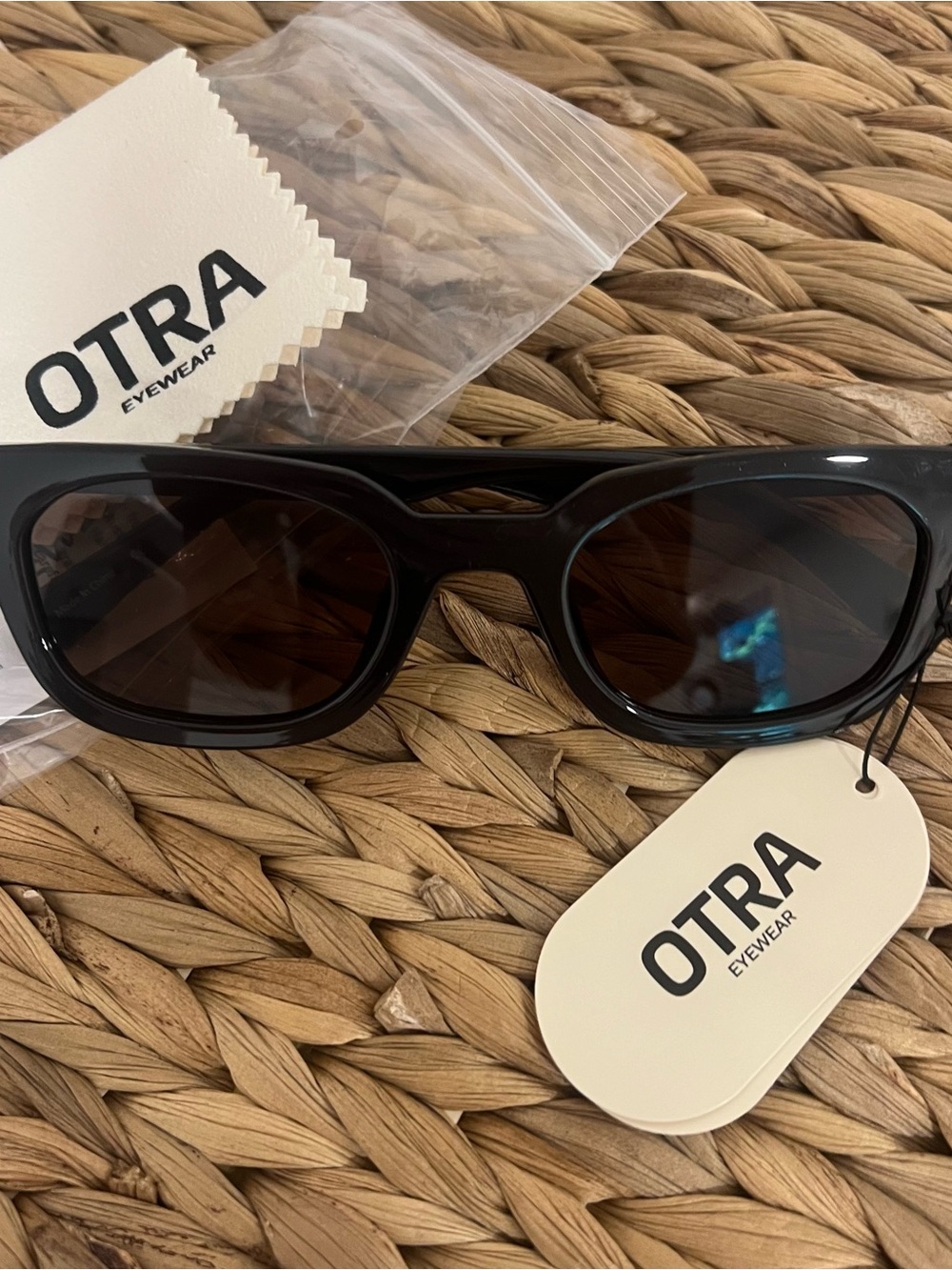 OTRA Women’s Black Sunglasses with Brown Lenses